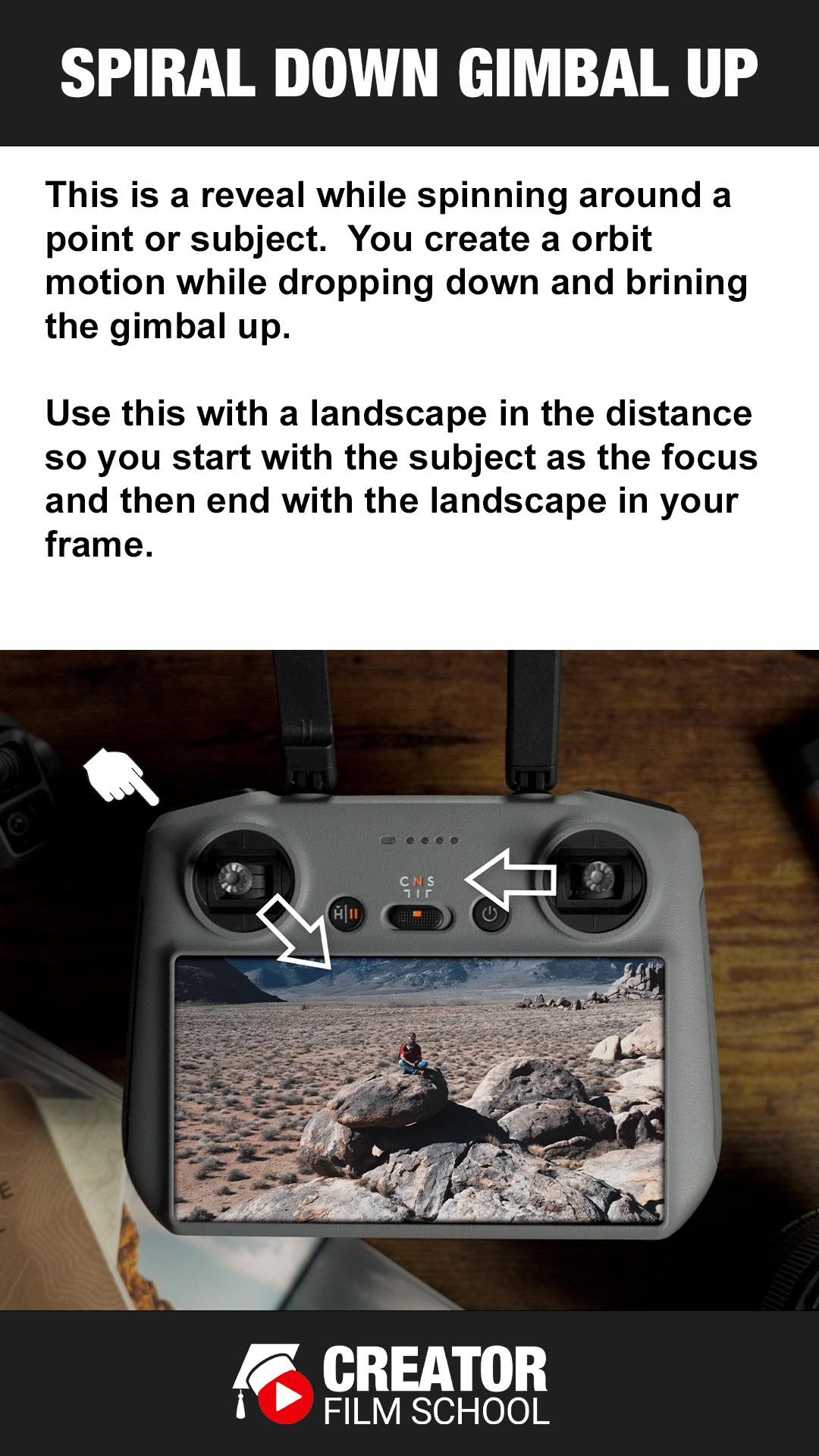 Spiral Down Gimbal Up